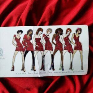 QED LONDON Multi Way Ruched Mini Dress Red Sz S